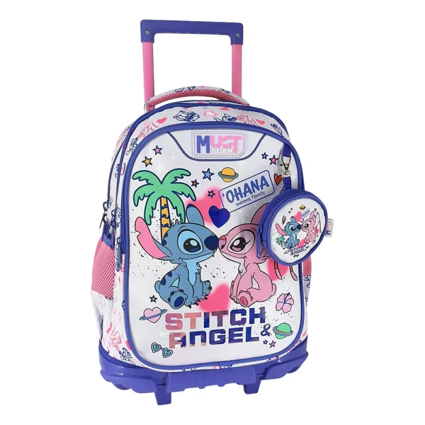 MUST TEAM ΤΣΑΝΤΑ TROLLEY ΔΗΜΟΤΙΚΟΥ 34Χ20Χ44 εκ. 3 ΘΗΚΕΣ STITCH & ANGEL