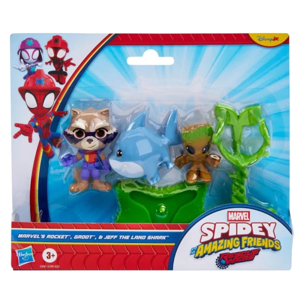 SPIDEY SAF RESCUE WEB FIGURES SET WITH JEFF THE LAND SHARK