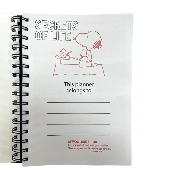 BACK ME UP ORGANIZER PLANNER PEANUTS