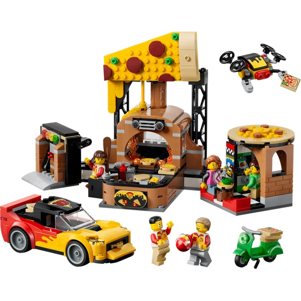LEGO® CITY MY CITY ΕΜΠΕΙΡΙΑ ΠΑΡΑΔΟΣΗΣ ΠΙΤΣΑΣ ΜΕ ΟΧΗΜΑΤΑ