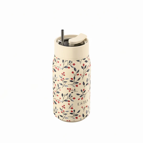 ESTIA HOME ART ΘΕΡΜΟΣ LENS SAVE THE AEGEAN 360ml BLOOM BEIGE