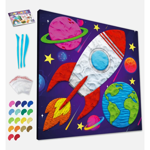 SPLAT PLANET ΣΕΤ ΖΩΓΡΑΦΙΚΗΣ ΜΕ ΠΗΛΟ SPACE ΣΕ ΚΑΜΒΑ 30Χ30 εκ.