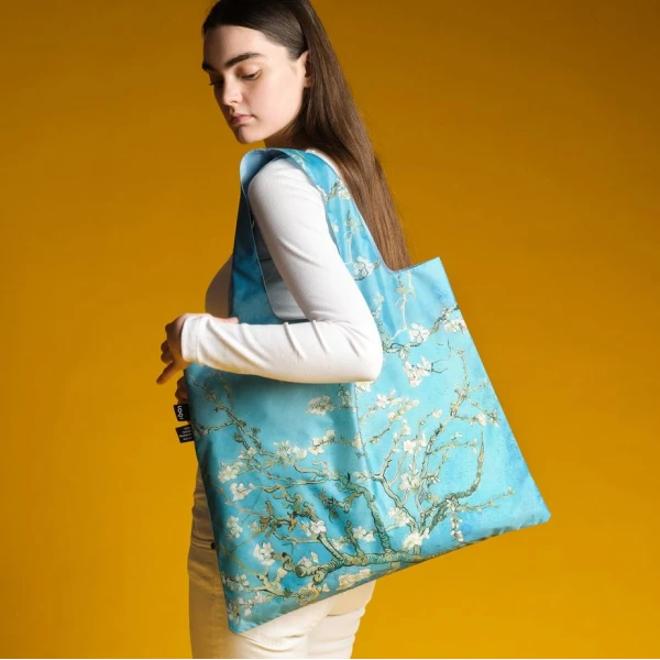 LOQI RECYCLED TOTE BAG - VINCENT VAN GOGH ALMOND BLOSSOM