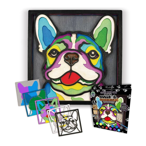 SPLAT PLANET ΞΥΛΙΝΗ 3D ΚΑΤΑΣΚΕΥΗ ΖΩΓΡΑΦΙΚΗΣ FRENCH BULLDOG