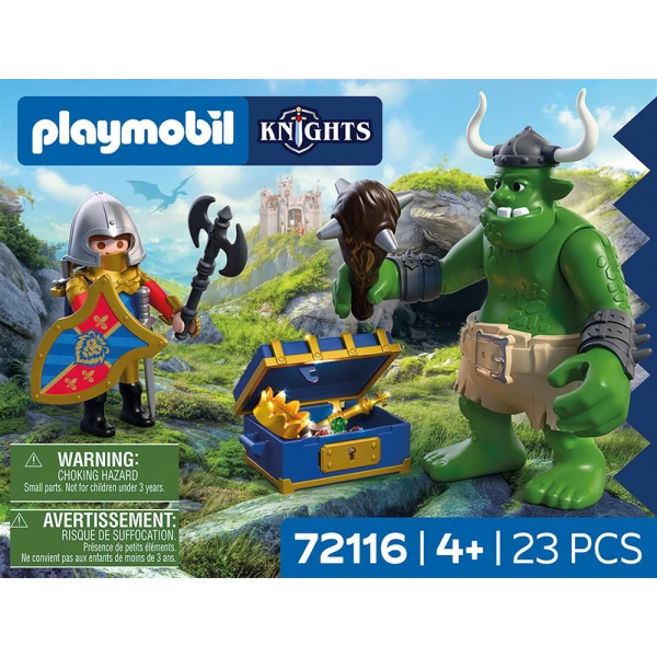 PLAYMOBIL KNIGHTS ΛΕΟΝΤΟΚΑΡΔΟΣ ΙΠΠΟΤΗΣ ΚΑΙ ΤΡΟΛ ΜΕ ΘΗΣΑΥΡΟ