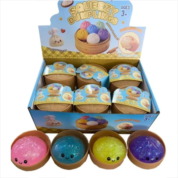 DUMPLINGS SQUISHY GLITTER SMILE 8.5 cm - 4 COLORS