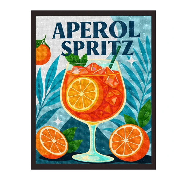 SPLAT PLANET ΣΕΤ DIAMOND PAINTING ΣΕ ΚΑΜΒΑ ΜΕ ΤΕΛΑΡΟ 30Χ40 εκ. APEROL SPRITZ