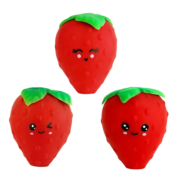 KEYCRAFT SQUISHY SQUEEZY STRAWBERRY - 3 ΣΧΕΔΙΑ