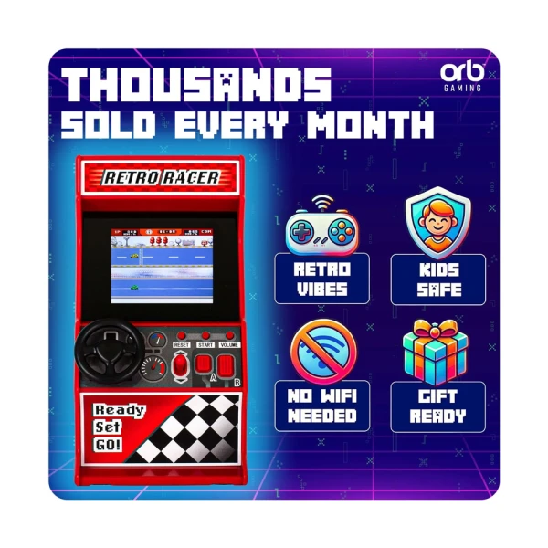 THUMBS UP - ORB ΜΙΝΙ ΦΟΡΗΤΗ ΡΕΤΡΟ ΚΟΝΣΟΛΑ ARCADE ΑΓΩΝΩΝ ΤΑΧΥΤΗΤΑΣ