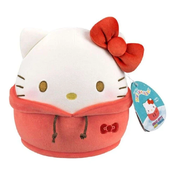 SQUISHMALLOWS SANRIO ΛΟΥΤΡΙΝΟ 20 εκ. ΜΕ DABODABO HOODIE - HELLO KITTY