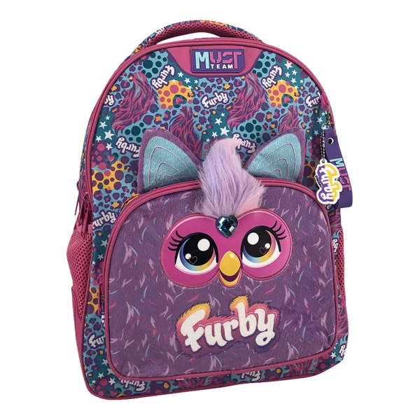 MUST TEAM SCHOOL BACKPACK 32X18X43 cm WITH 3 CASES FURBY