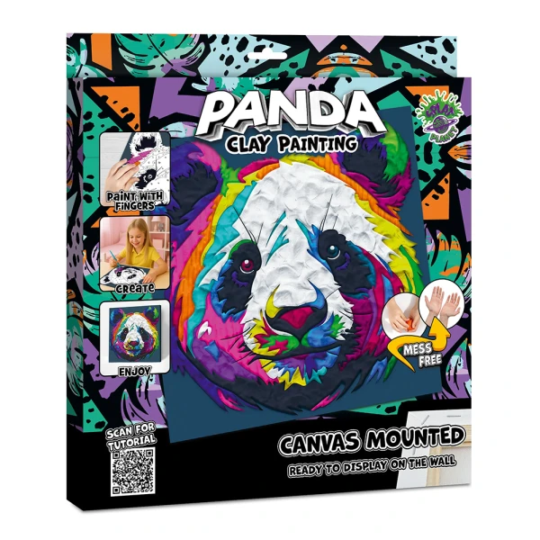 SPLAT PLANET ΣΕΤ ΖΩΓΡΑΦΙΚΗΣ ΜΕ ΠΗΛΟ ΣΕ ΚΑΜΒΑ 30X30 εκ. PANDA