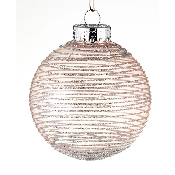 ΜΠΑΛΑ DECOR 8 cm ΔΙΑΦΑΝΗ ΣΑΓΡΕ ΡΟΖ ΣΕΤ 6 τεμ. - 2 ΣΧΕΔΙΑ