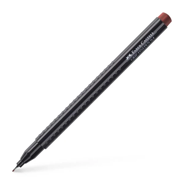 FABER-CASTELL ΜΑΡΚΑΔΟΡΑΚΙ GRIP FINEPEN 0.4mm ΚΑΦΕ ΚΟΚΚΙΝΟ