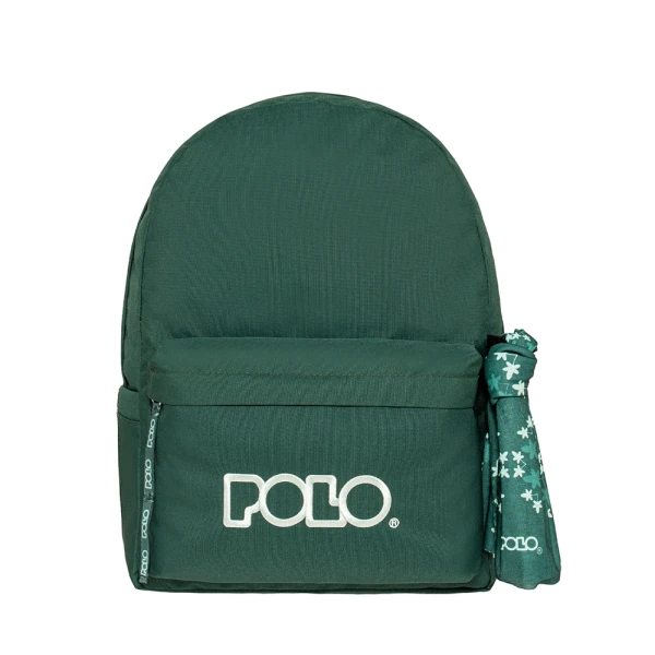 POLO 2026 BACKPACK ORIGINAL DOUBLE SCARF DARK GREEN-LIGHT CYAN