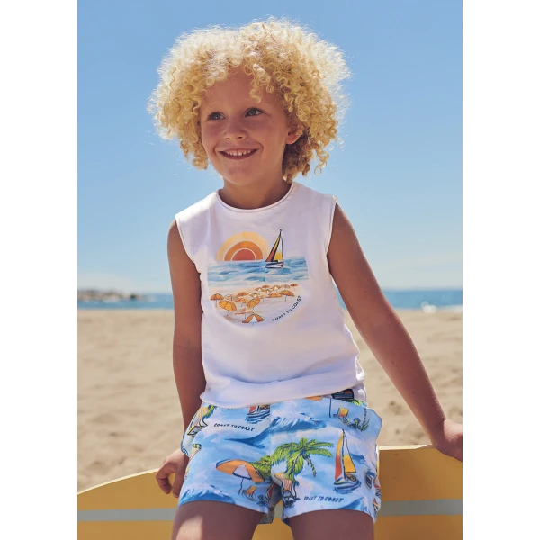 MAYORAL SLEEVELESS BLOUSE YELLOW-ORANGE