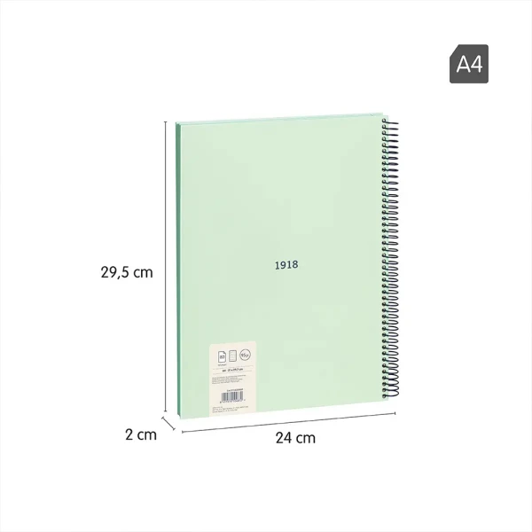 MILAN ΤΕΤΡΑΔΙΟ ΣΠΙΡΑΛ A4 80 ΦΥΛΛΑ COLLECTION ΠΡΑΣΙΝΟ