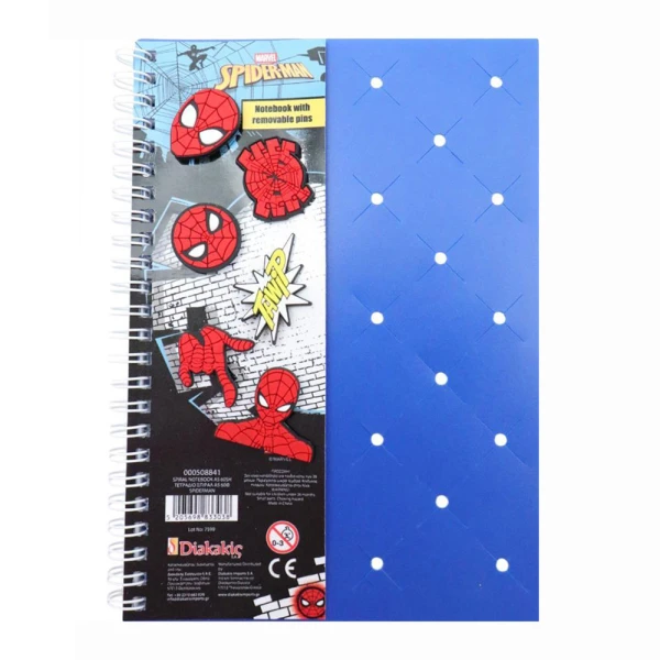 SPIRAL NOTEBOOK A5 60 SHEETS WITH 6 PINS SPIDERMAN