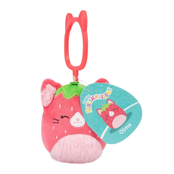 SQUISHMALLOWS ΛΟΥΤΡΙΝΟ ΜΠΡΕΛΟΚ 9 εκ. W12 - OLMA THE STRAWBERRY CAT