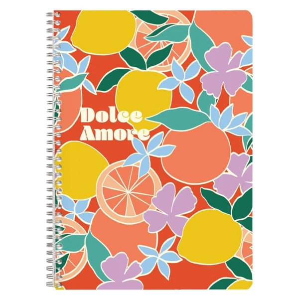 D. AMORE A4 SPIRAL RULED NOTEBOOK 74 SHEETS - 2 DESINGS