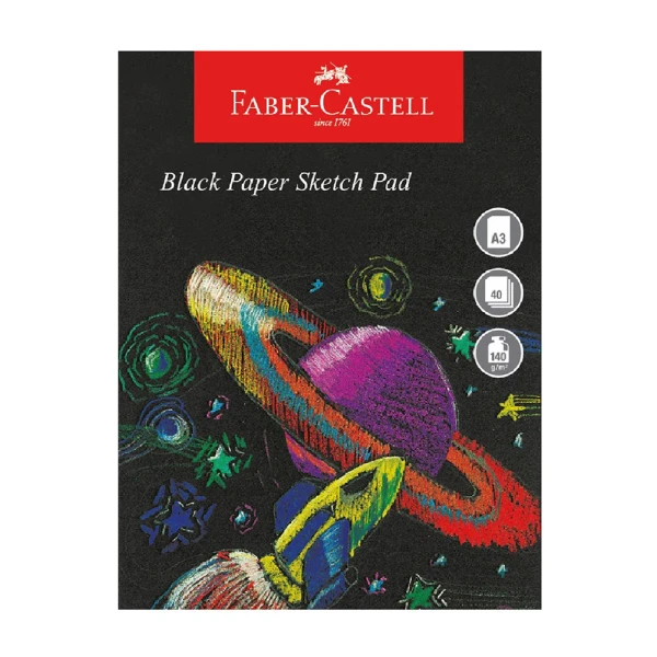 FABER CASTELL ΜΠΛΟΚ SKETCH ΜΑΥΡΟ ΧΑΡΤΙ Α3 140γρ. 40 ΦΥΛΛΑ 