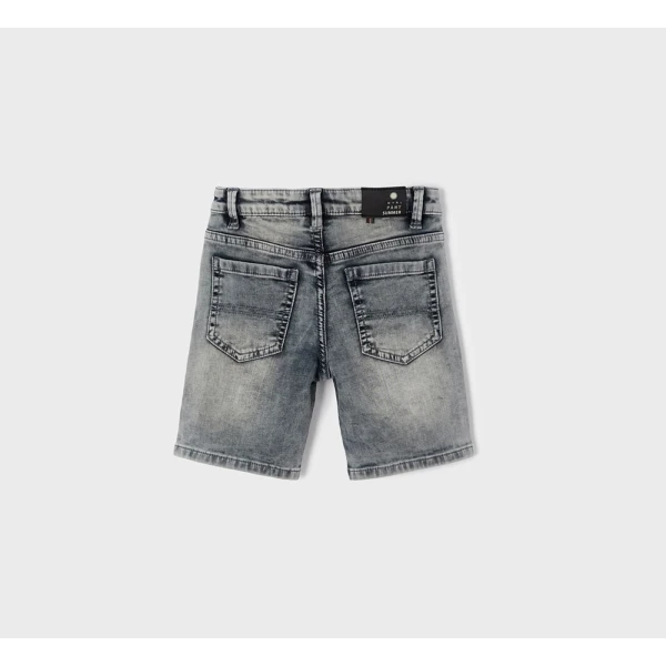 MAYORAL BERMUDA SHORTS SOFT DENIM 5 POCKETS LIGH GREY