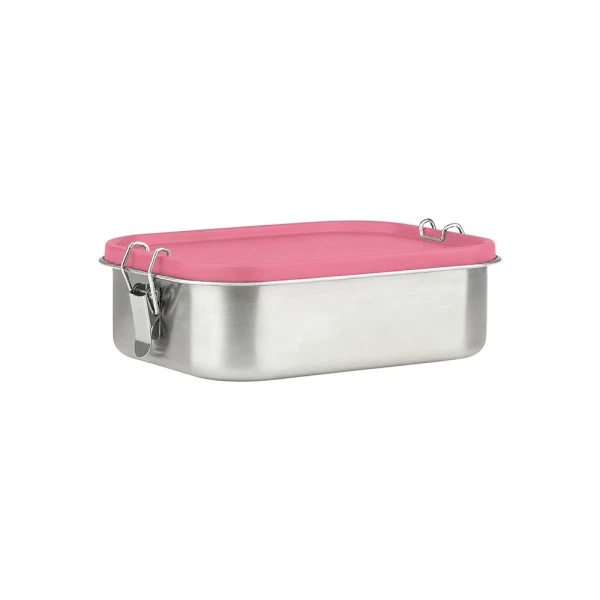 ESTIA HOME ARTS STAINLESS STEEL FOOD CONTAINER WITH DIVIDER 1200ML – ROSE