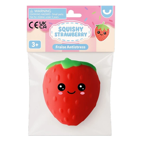 KEYCRAFT SQUISHY SQUEEZY STRAWBERRY - 3 ΣΧΕΔΙΑ