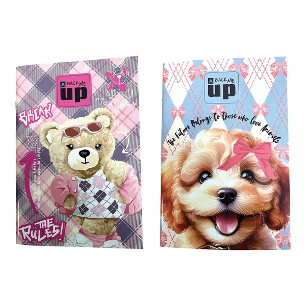 BACK ME UP ΤΕΤΡΑΔΙΟ ΚΑΡΦΙΤΣΑ 17Χ25 40 ΦΥΛΛΑ SCOTCH BEAR & SCOTCH DOG - 2 ΣΧΕΔΙΑ