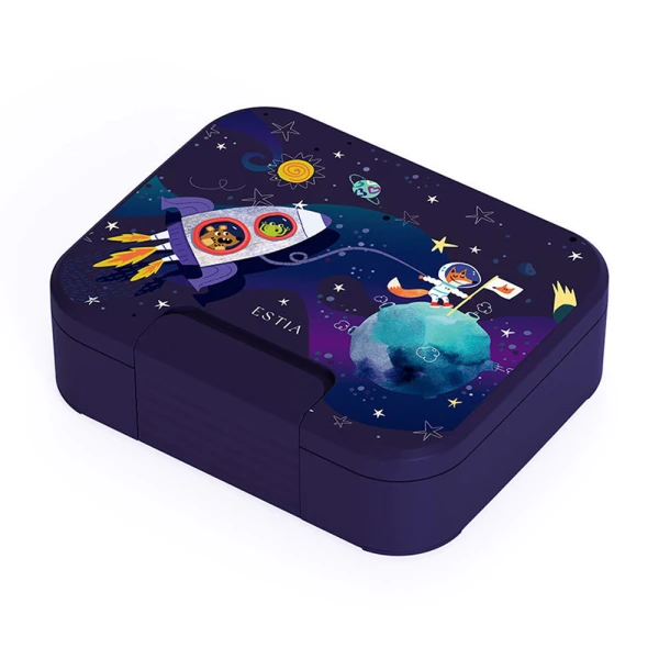 LUNCH BOX SAVE THE AEGEAN 950ml 3 STAINLESS STEEL REMOVABLE COMPARTMENTS SOLAR JUMB