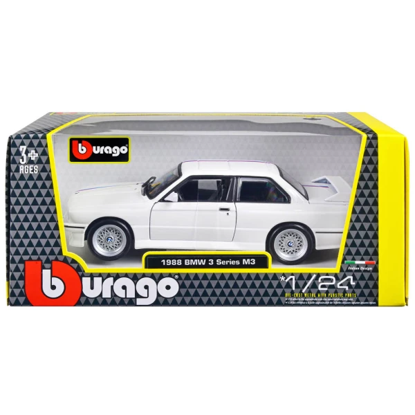 BBURAGO 1:24 BMW M3 1988 WHITE