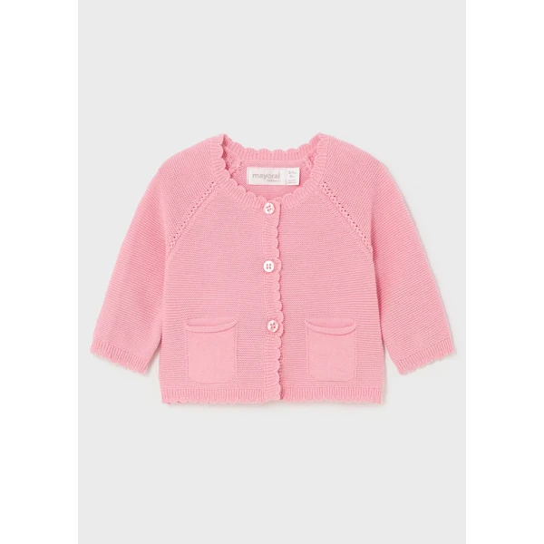 MAYORAL LONG KNIT CARDIGAN LIGHT SALMON