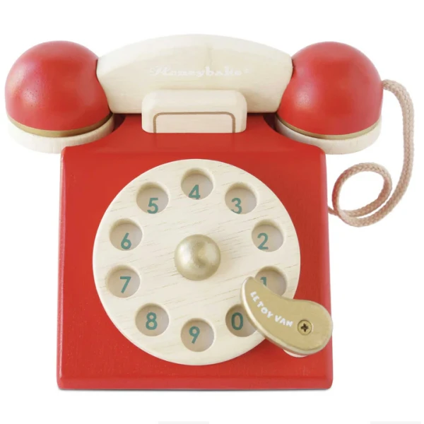 LE TOY VAN ΞΥΛΙΝΟ VINTAGE ΤΗΛΕΦΩΝΟ ΚΟΚΚΙΝΟ 10Χ13Χ9 εκ.