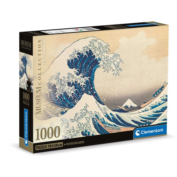 CLEMENTONI PUZZLE MUSEUM COLLECTION HOKUSAI THE BIG WAVE 1000 pcs
