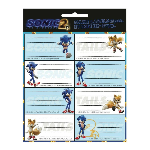 ΑΥΤΟΚΟΛΛΗΤΕΣ ΕΤΙΚΕΤΕΣ 2 τεμ. SONIC