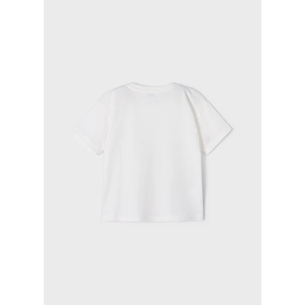MAYORAL SHORT SLEEVE BLOUSE POCKET CREAM