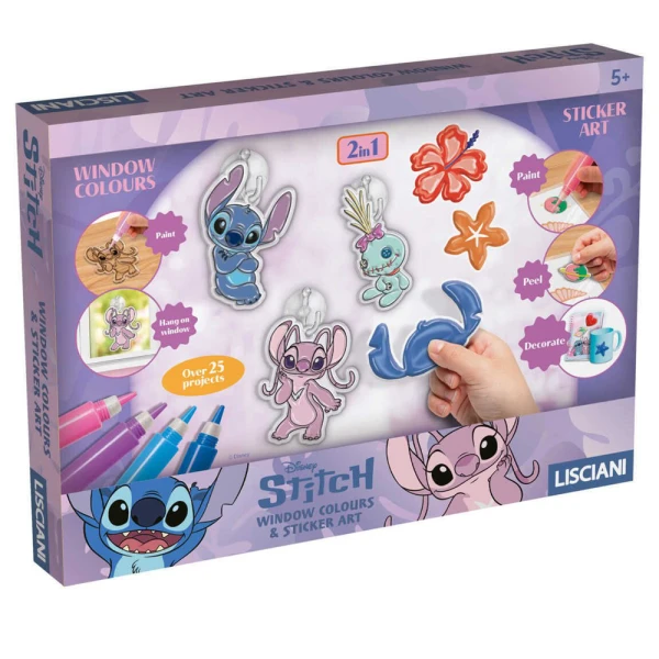 LISCIANI DRAWING WINDOW COLOURS AND STICKER ART STITCH & ANGEL