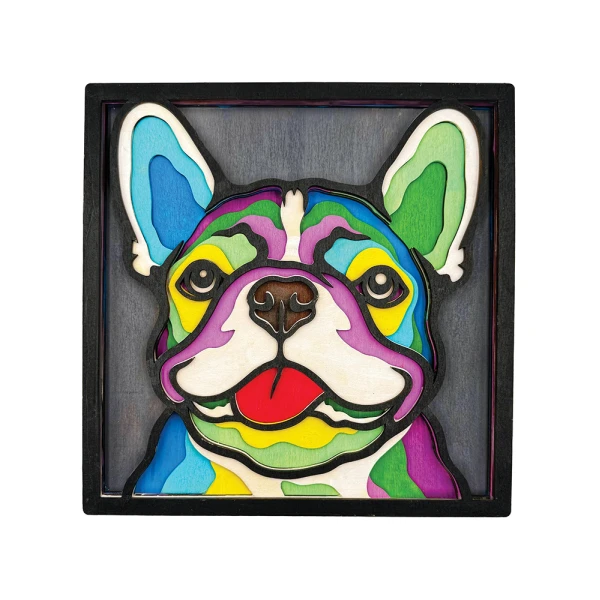 SPLAT PLANET ΞΥΛΙΝΗ 3D ΚΑΤΑΣΚΕΥΗ ΖΩΓΡΑΦΙΚΗΣ FRENCH BULLDOG