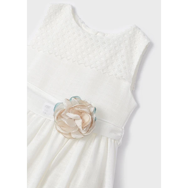 MAYORAL COMBINED DRESS ECRU