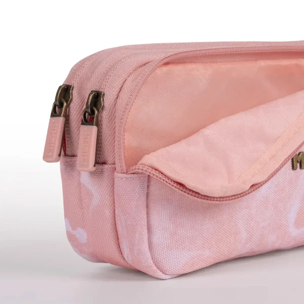 MILAN PENCIL CASE WITH 3 COMPARTMENTS 22X11X6.5 cm LAVA SERIES PINK
