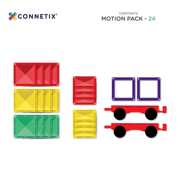 CONNETIX ΜΑΓΝΗΤΙΚΑ ΤΟΥΒΛΑΚΙΑ RAINBOW MOTION PACK 24 τεμ.