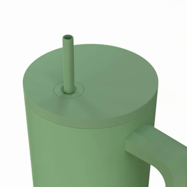 ESTIA HOME ART THERMAL BOTTLE STRAW TUMBLER XL 900ml - PINE