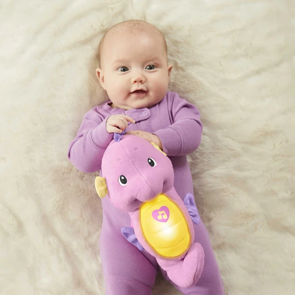 FISHER PRICE SOOTHE AND GLOW SEAHORSE PINK