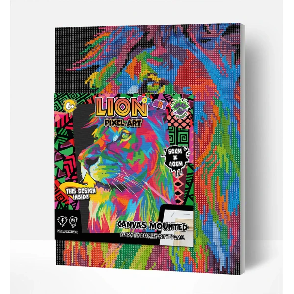 SPLAT PLANET ΣΕΤ DIAMOND PAINTING ΣΕ ΚΑΜΒΑ ΜΕ ΤΕΛΑΡΟ 30Χ40 εκ. LION