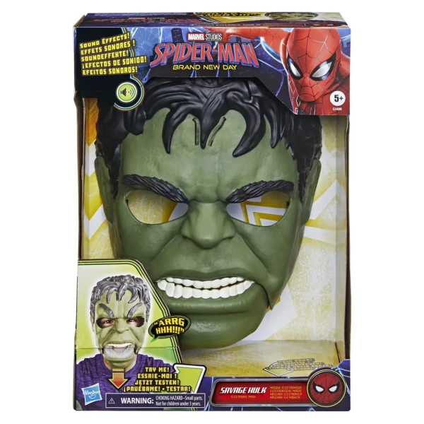MARVEL SPIDER-MAN BRAND NEW DAY SAVAGE HULK ELECTRONIC MASK