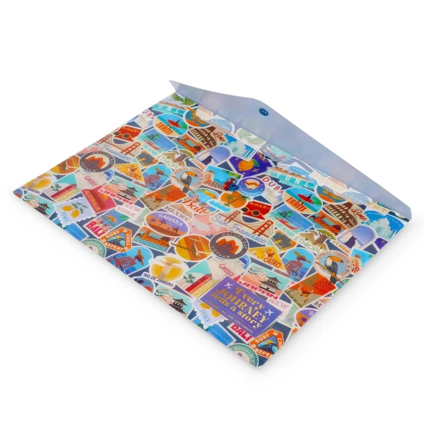 LEGAMI FOLDER WITH BUTTON FOLD & ORDER - TRAVEL STICKERS