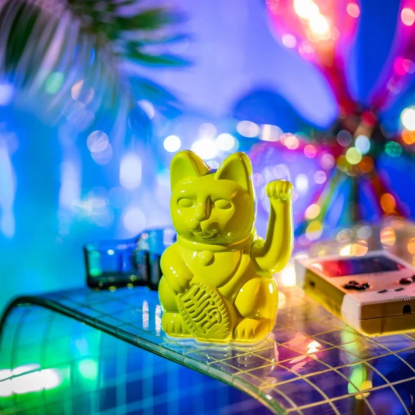 DONKEY ΜΑΝΕΚΙ-ΝΕΚΟ LUCKY CAT WAVING MAIAMI NIGHTS GLOSSY YELLOW