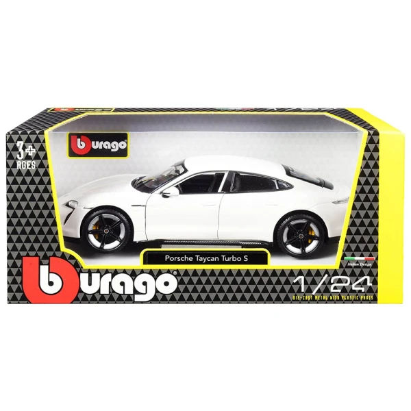 BBURAGO 1:24 PORSCHE TAYCAN TURBO S WHITE