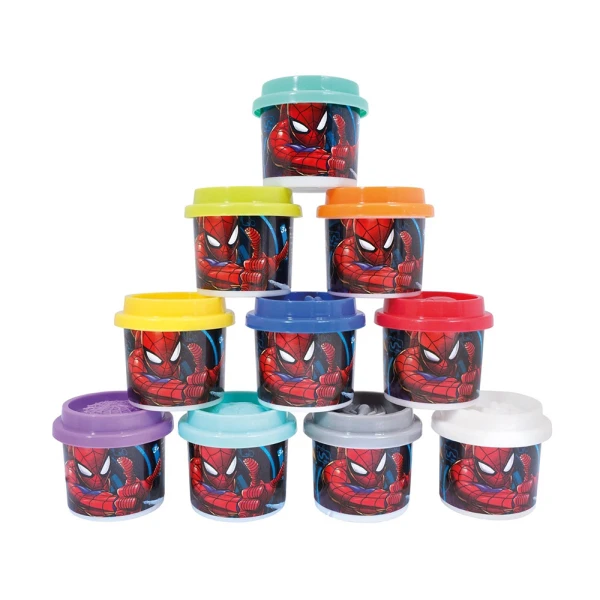 AS ΣΕΤ 10 ΒΑΖΑΚΙΑ ΠΛΑΣΤΕΛΙΝΗΣ ΣΕ ΣΑΚΟΥΛΑΚΙ SPIDERMAN EVERGREEN