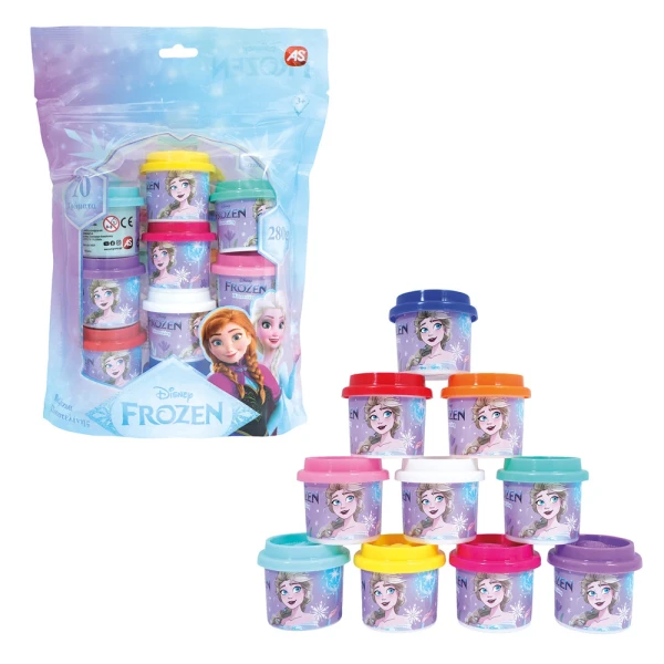 AS ΠΛΑΣΤΕΛΙΝΗ DISNEY FROZEN ΣΑΚΟΥΛΑΚΙ ΜΕ 10 ΒΑΖΑΚΙΑ ΚΑΙ ΚΑΠΑΚΙΑ ΚΑΛΟΥΠΑΚΙΑ 280gr ΓΙΑ 3+ ΧΡΟΝΩΝ